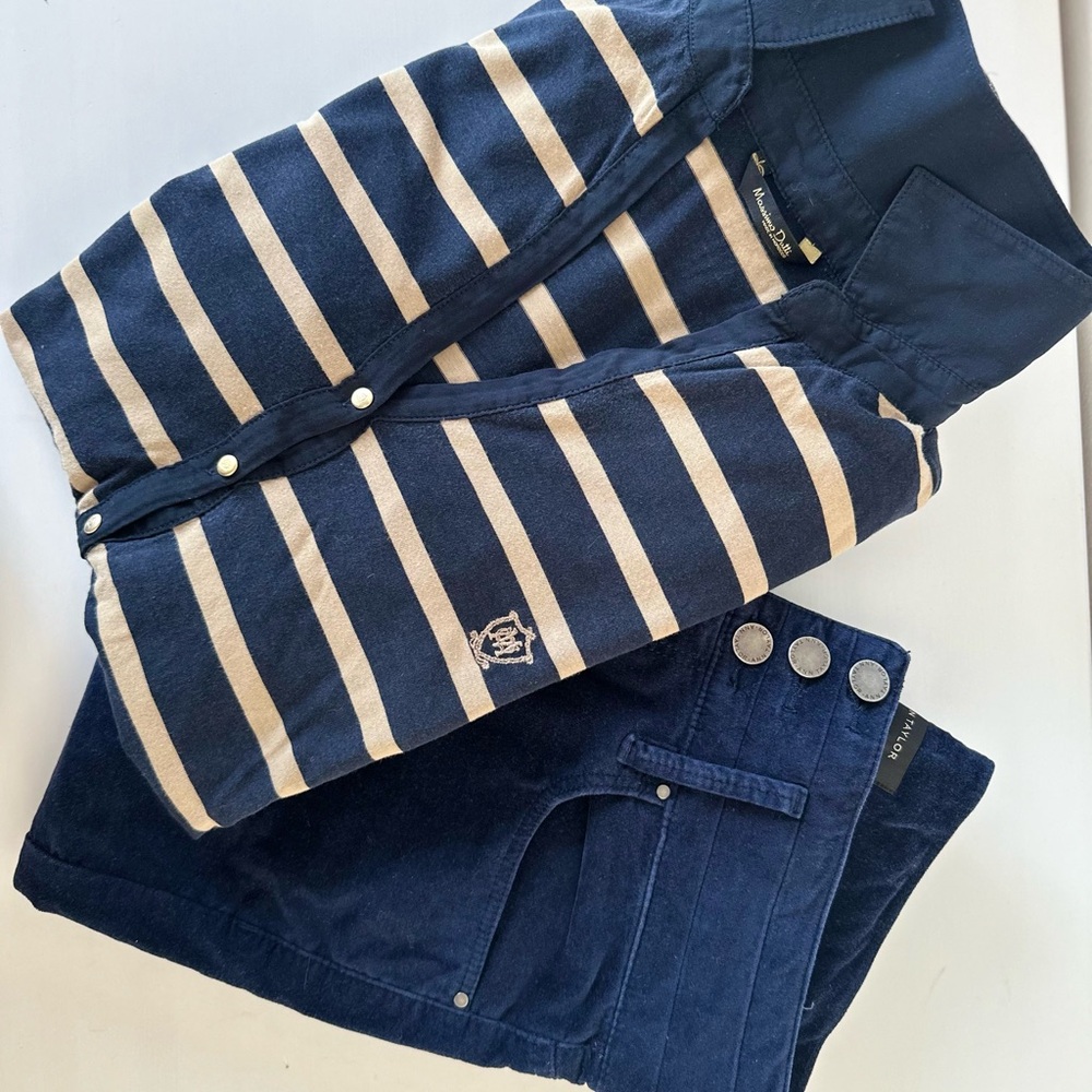 Ann Taylor Navy Corduroy Work Pants